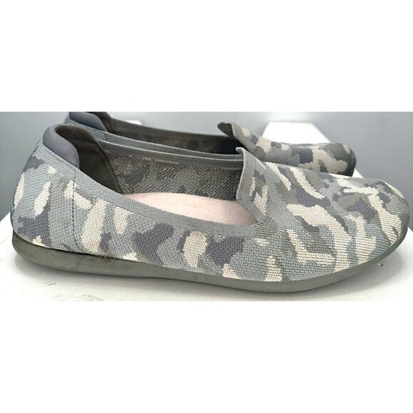 Clarks Cloudsteppers Women 9 Carly Dream Slip On Flats Khaki Camo Loafers Knit - Picture 6 of 12
